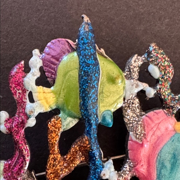 Vintage Under the Sea Fish and Coral JJ Brooch - Picture 11 of 13
